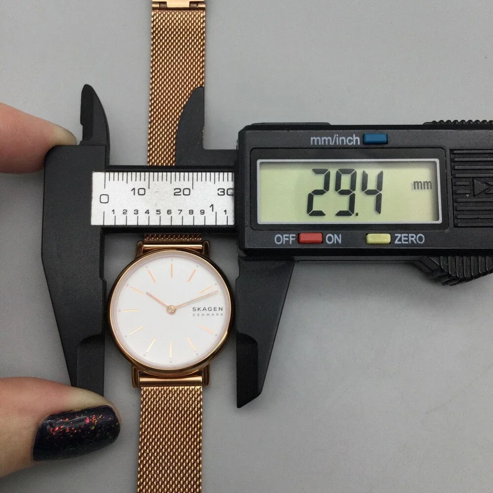 Skagen Signatur SKW2694 Womens Watch 29mm Rose Gold Tone Mesh New Battery